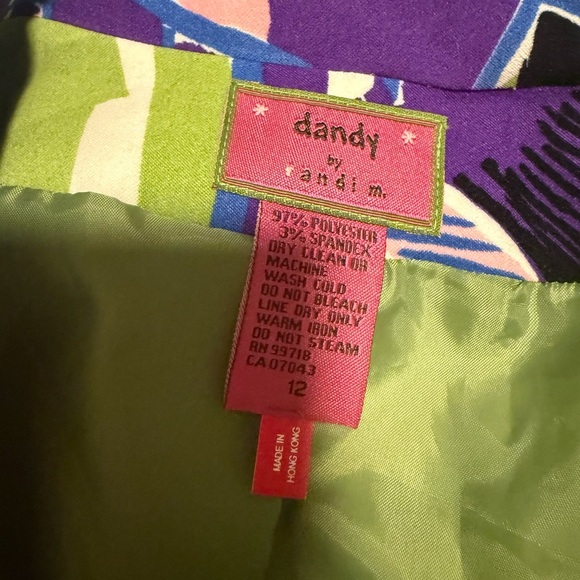 Vibrant Purple and Green Suit Jackets with Geometric Patterns - Picture 7 of 8